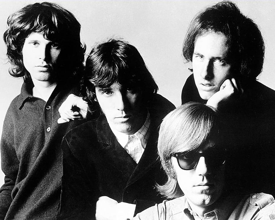 Jim Morrison, Ray Manzarek,  Robby Krieger and John Densmore of The Doors